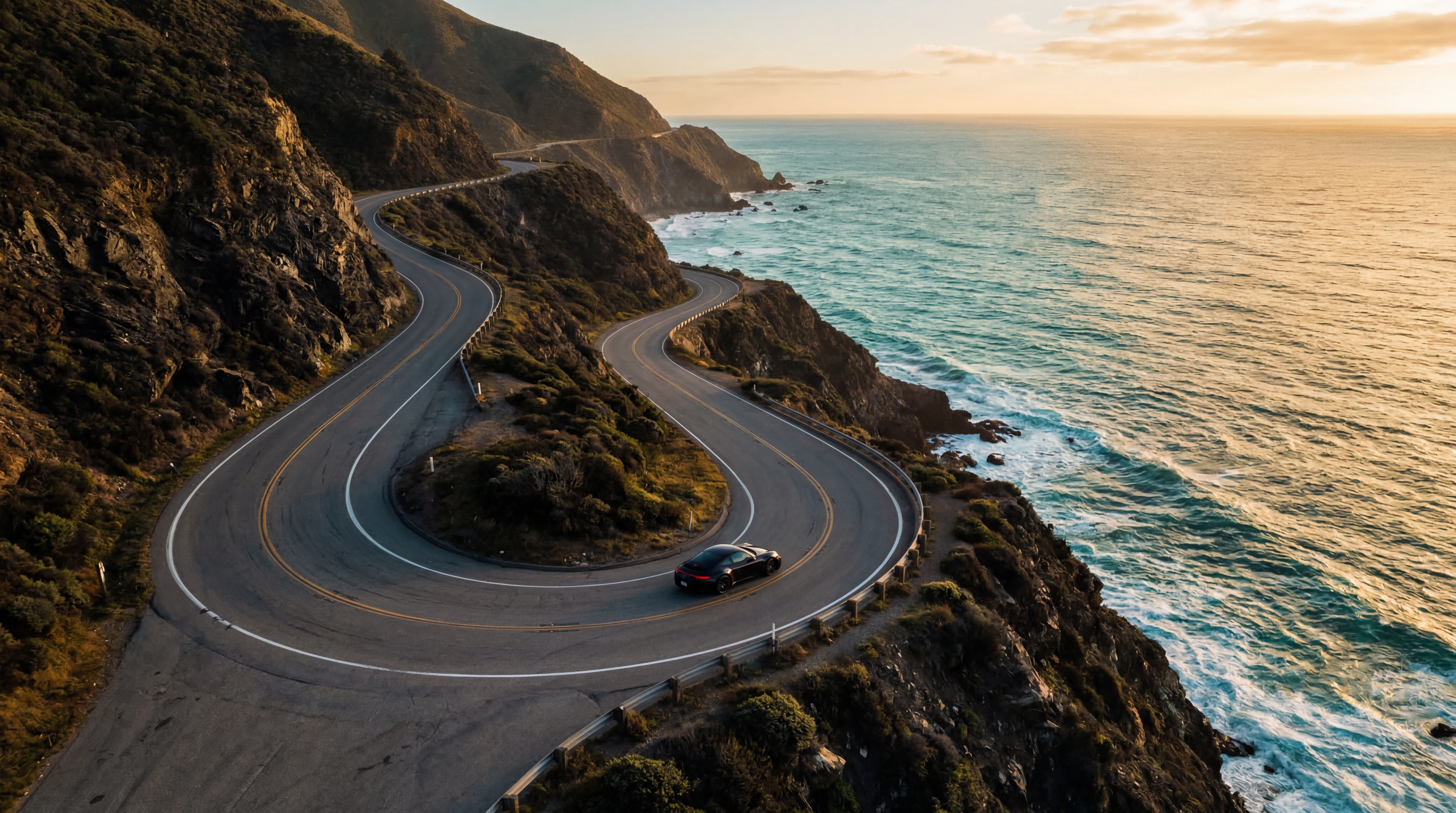 Porsche 911 coastal road